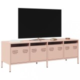 vidaXL Dulap TV, roz, 135x39x43,5 cm, oțel laminat la rece