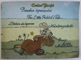 POVESTEA IEPURASULUI de CORINA MUNTEANU , desene de LIVIA MUNTEANU , EDITIE IN ROMANA - ENGLEZA - FRANCEZA - GERMANA , CARTE DE COLORAT , 1990,