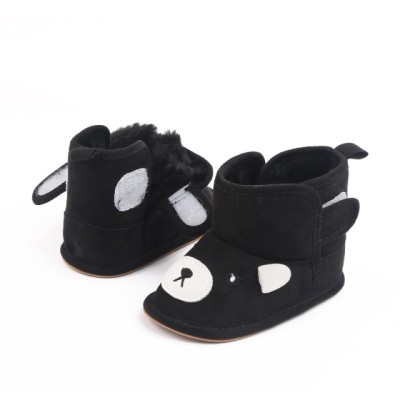 Cizmulite pentru bebelusi - Black teddy (Marime Disponibila: 3-6 luni (Marimea foto