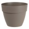 Ghiveci Flori Plastic, Mocca, Diametru 30cm, &Icirc;nălțime 25cm, Capacitate 12L, Sistem Drenare Intern