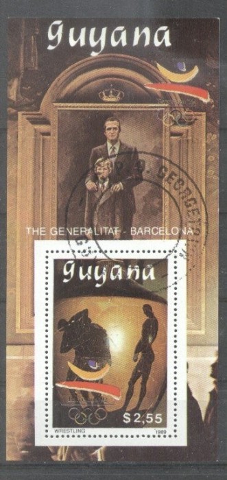 Guyana 1989 Sport, Olympics, Barcelona, perf. mini sheet, used T.176