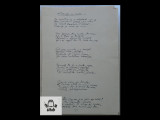 Manuscris/ Caruta cu mere - poem scris si semnat de Nicolae Crevedia
