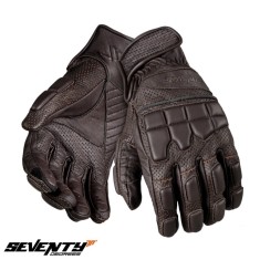 Manusi barbati pentru scuter - motocicleta Naked vara Seventy model SD-N58 culoare: maro &ndash; degete tactile S (7 cm)