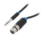Cablu audio Jack 6,3mm la XLR 3 pini 5m negru