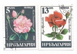 Bulgaria - Flori - Trandafiri, 1985 - valori obliterate