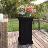 Suport pentru flori, negru, 40x40x60 cm, lemn masiv de pin GartenMobel Dekor, vidaXL