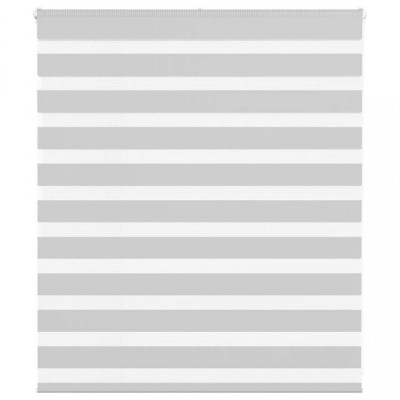Jaluzea tip zebra gri deschis lățime țesătură 120,9cm poliester foto