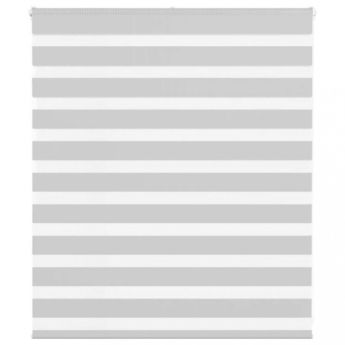 Jaluzea tip zebra gri deschis lățime țesătură 120,9cm poliester