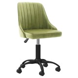 Cumpara ieftin Scaun de bucătărie pivotant, verde deschis, catifea