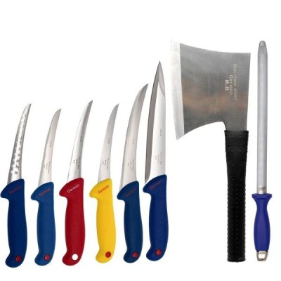 Set cutite macelarie 8 piese profesionale foto