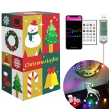 Sir de lumina inteligenta fulg de zapada USB - 20 LED micro RGBIC 16 milioane de culori 2m IP55 WI-FI bluetooth 5.0