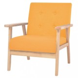 vidaXL Fotoliu, galben, material textil