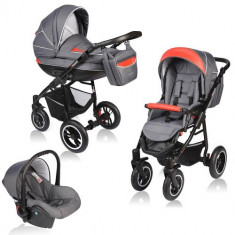 Carucior Crooner 3 in 1 Red Gray foto