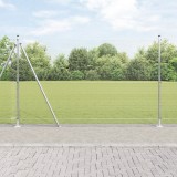 VidaXL Șanț din Oțel Sudat cu 7 St&acirc;lpi Flanșați 1.4x10 m Oțel Galvanizat