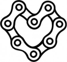 Sticker Auto Chain Heart foto
