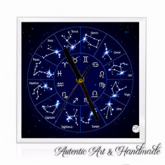 Ceas de birou cu zodiac european-zodii si constelatii foto