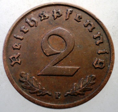 2.597 GERMANIA 2 REICHSPFENNIG 1937 F foto