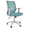 Scaun birou egonomic SL Q320, mesh, mecanism inclinare, baza polipropilena, suport lombar, roti cauciucate, 90 kg, albastru/gri