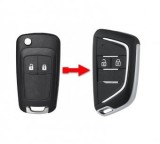 Set 2 bucati - Carcasa cheie compatibila cu Chevrolet Cruze, Epica, Camaro, Opel Astra J, Insignia conversie catre stilul modern, 2 butoane