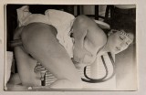 FOTOGRAFIE(ANII 70-80) EROTICA,VECHE DE COLECTIE/ FOTO VECHE ALB-NEGRU(100 X 65 mm.)