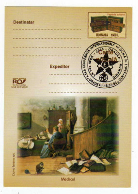 Carte postala medicina cu stampila esperanto lot 3 buc 031,034,035/2003 foto