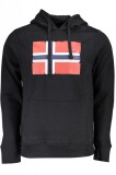 Hanorac barbati cu imprimeu cu logo negru (Marime: XL)