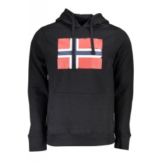 Hanorac barbati cu imprimeu cu logo negru, XL
