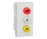 Priza audio-video RCA 1M Schneider Noua Unica alb NU343118