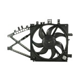 Ventilator radiator GMV SRL, OPEL CORSA C, 2000-2006; COMBO, 2001-2011 motor 1,7 DI/DTI, 200 W; 385 mm; 3 pini, cu pre-rezistor, SRLine