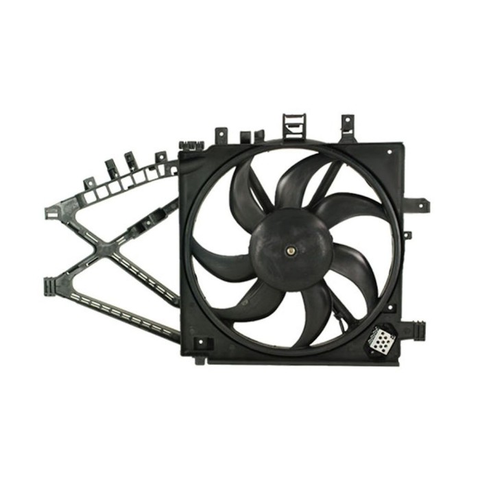 Ventilator radiator GMV SRL, OPEL CORSA C, 2000-2006; COMBO, 2001-2011 motor 1,7 DI/DTI, 200 W; 385 mm; 3 pini, cu pre-rezistor