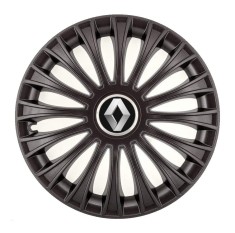 Set 4 Capace Roti, potrivite jantelor de R14, pentru Renault, model dino Negru