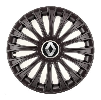 Set 4 Capace Roti, potrivite jantelor de R14, pentru Renault, model dino Negru foto