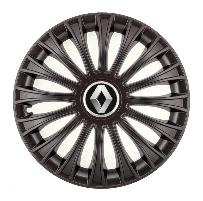 Set 4 Capace Roti, potrivite jantelor de R14, pentru Renault, model dino Negru