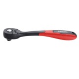 EXTOL PREMIUM clichet cu 72 dinți, m&acirc;ner curbat, prindere anti-alunecare TPR; 1/4&amp;#039;, 150mm