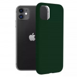 Husa iPhone 11 Silicon Verde Slim Mat cu Microfibra SoftEdge