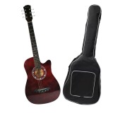 Cumpara ieftin Chitara clasica Ideallstore 4/4, 95cm, visiniu, husa inclusa, lemn tei, corzi otel, 6 corzi, incepatori, adulti/13+