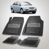 Covorase Ford Focus Mk2 Compatibile Sedan 2005-2011 | Silver, Cauciuc