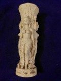 Scultura Sfesnic mistic,formă figuri feminine Cerber la picioare,Sfesnic sculpta