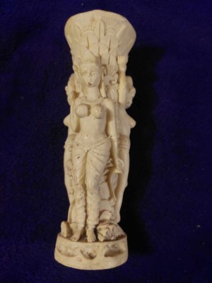 Scultura Sfesnic mistic,formă figuri feminine Cerber la picioare,Sfesnic sculpta foto