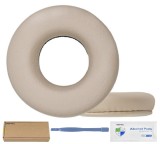 Set 2 bureti pentru casti Sony WH-CH520 / WH-CH510 / WH-CH500 On-Ear - Bej - Spuma cu memorie - Piele ecologica