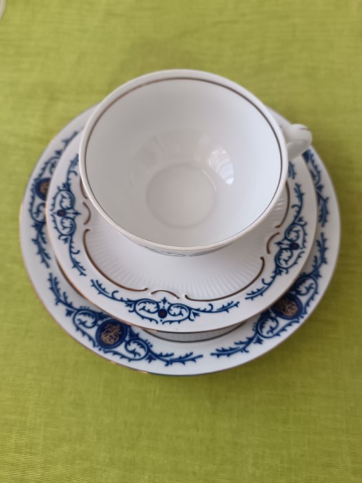 Portelan CP Lettin Echt Kobalt, deosebit set de mic dejun