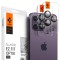[Pachet 2x] Folie sticla camera iPhone 14 Pro Spigen Glas.tR Optik EZ Fit Pro, negru