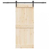 VidaXL Set feronerie pentru uși glisante, negru, 200 cm, oțel
