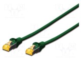 Patch cord DIGITUS RJ45 S/FTP Cat 6a LSZH 0,25m verde