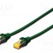Patch cord DIGITUS RJ45 S/FTP Cat 6a LSZH 0,7m verde