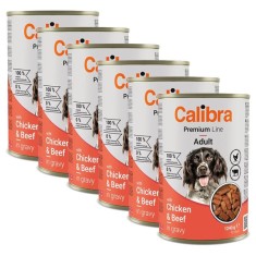 Calibra Dog Premium Adult with Chicken &amp;amp;amp; Beef 6 x 1240 g foto