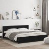 VidaXL Cadru de pat cu tăblie și LED, negru, 180x200 cm 3207589