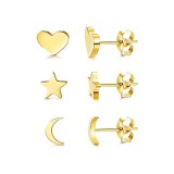 Cumpara ieftin Cercei argint 925 placat cu aur inchidere filet