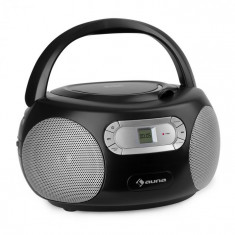 Auna Haddaway, CD boombox, CD player, bluetooth, FM, intrare AUX, display LED, negru foto