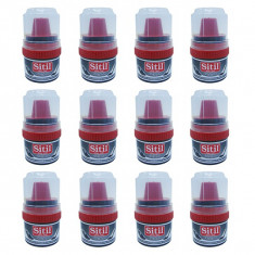 12 x Crema de pantofi cu burete, Neagra, 12 x 60 ml